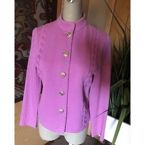 St. John Knit Jacket. Size 8. Rich Light Pink